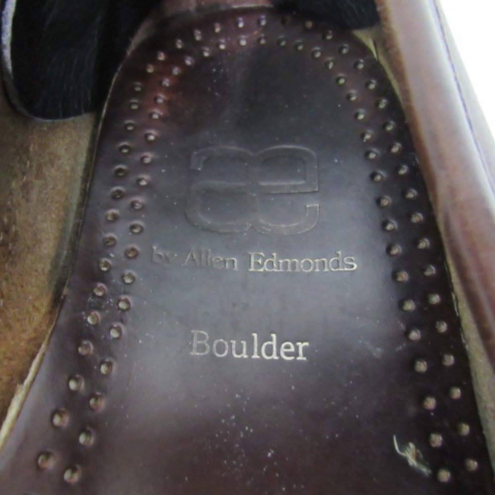 Allen Edmonds Boulder Men 10D Brown Leather Casual Slip on Moccasins Shoes - Picture 7 of 8